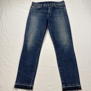 JEANS SKINNY Citizens of Humanity WOMENS 28  Rocket Crop High Rise Optic BLUE